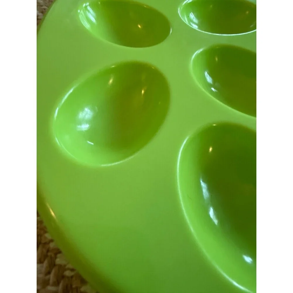 Set of 2 Green Deviled Egg Trays